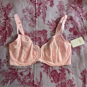 Light pink lace bra